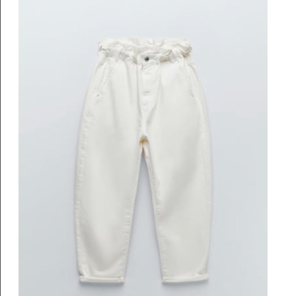 Zara paper bag jeans